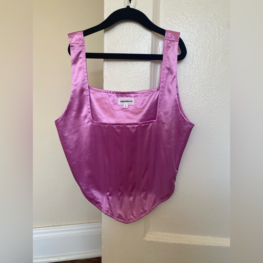Superdown Pink Corset Top